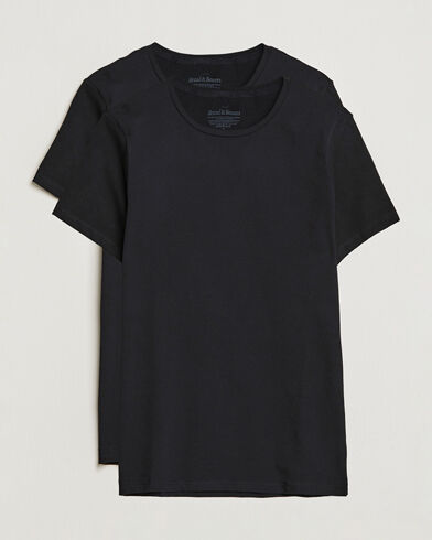 Bread & Boxers 2-Pack Crew Neck Tee Black