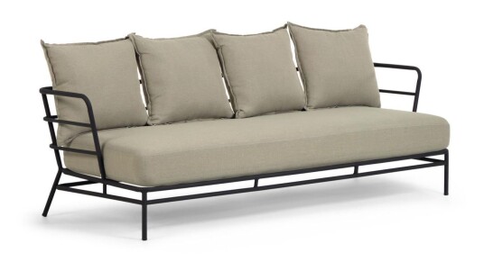 Kave Home LaForma Mareluz Loungesofa m. puter - Sort/Grå 1628482-01-0 1641474-01-0 Kave Home LaForma Mareluz Loungesofa m. puter - Sort/Grå 1628482-01-0 1641474-01-0