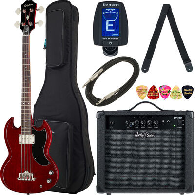 Epiphone EB-0 E-Gitarre rot Bundle 1
