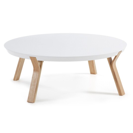 Kave Home - Solid Sofabord Ø90 Natur/Matt hvit 1648589-02-0 1528599-01-0 Kave Home - Solid Sofabord Ø90 Natur/Matt hvit 1648589-02-0 1528599-01-0