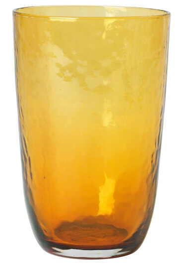 Broste Copenhagen Hammered vannglass 50 cl Amber