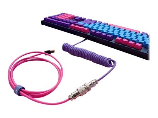Ducky Joker USB-kabelsett 5 Pin DIN til USB-C Lilla/Rosa