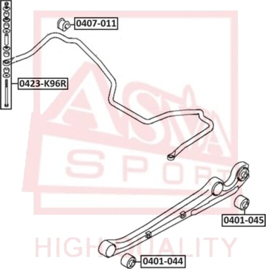 Foring, stabilisator ASVA 0407-011