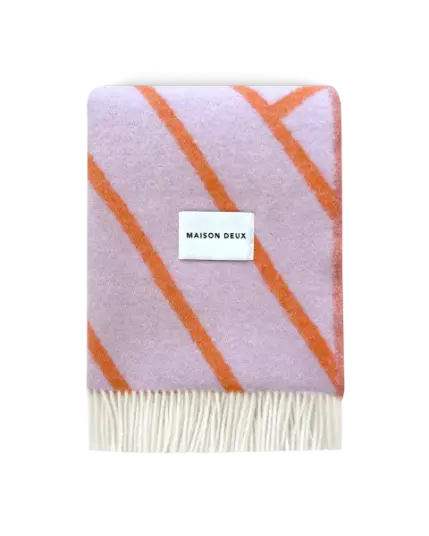 Maison Deux Lines Pledd Lilla/Orange
