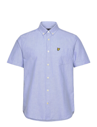 Lyle & Scott Short Sleeve Oxford Shirt Blue S Lyle & Scott Short Sleeve Oxford Shirt Blue S
