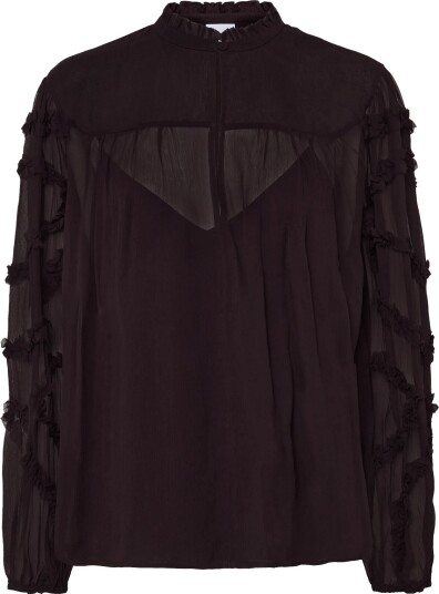 Dante6 Dante6 Lara Ruffle Detail Blouse DARK PLUM 34