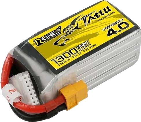 Tattu R-Line 1300mAh 22.2V 130C LiPo Dronebatteri XT60 for Fjernstyrt Kjøretøy