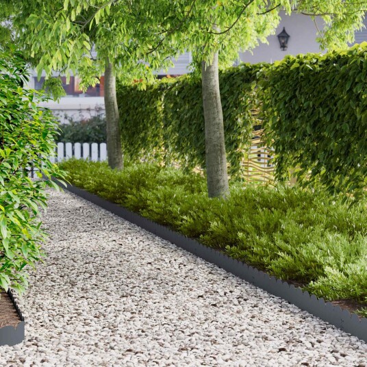 vidaXL Gjerdekant 20 pcs 103 x 15 cm Stål Antrasitt