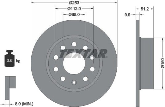 TEXTAR 92120900 Bremseskive