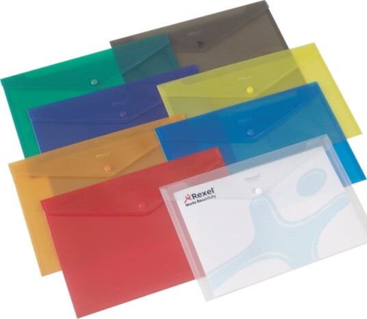Rexel Popper   Dokumentmappe   For A4 210 X 297 Mm   Kapasitet: 150 Ark   Assortert Translucent En Pakke 25
