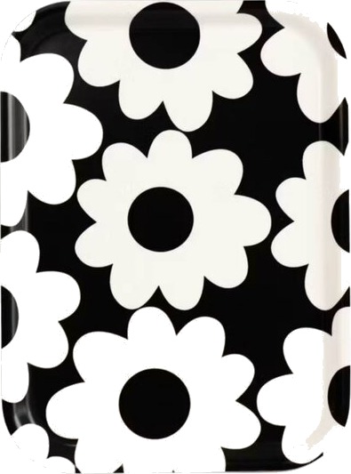 Rotor Design Flora serveringsbrett 27x20 cm svart/hvit Rotor Design Flora serveringsbrett 27x20 cm svart/hvit