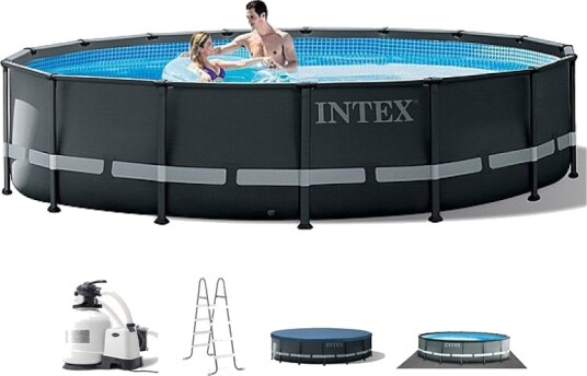 Intex Ultra XTR Premium Rundt Rammebasseng 488x122cm med sandfilterpumpe Intex Ultra XTR Premium Rundt Rammebasseng 488x122cm med sandfilterpumpe