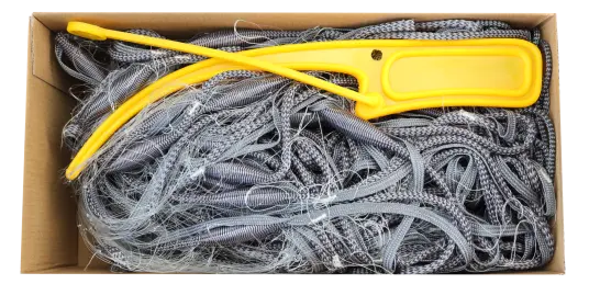 Garn 0,20 mm - 25 X 1,5 meter - grå monofilament - 39 mm Garn 0,20 mm - 25 X 1,5 meter - grå monofilament - 39 mm