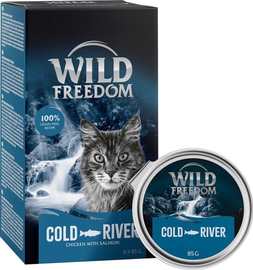 Wild Freedom Adult Cold River Våtfôr Sei & Kylling 6x85g