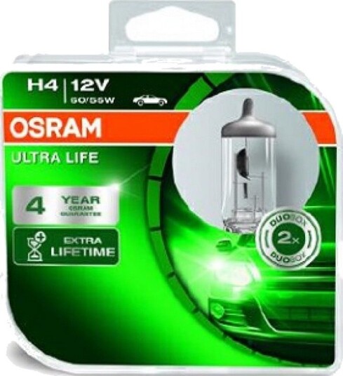 OSRAM ULTRA LIFE BILLYS H4 60/55W P43T, 2 STK