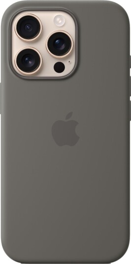 Apple - Beskyttende Deksel For Mobiltelefon - Magsafe-Samsvar - Silikon - Steingrå - For Iphone 16 Pro