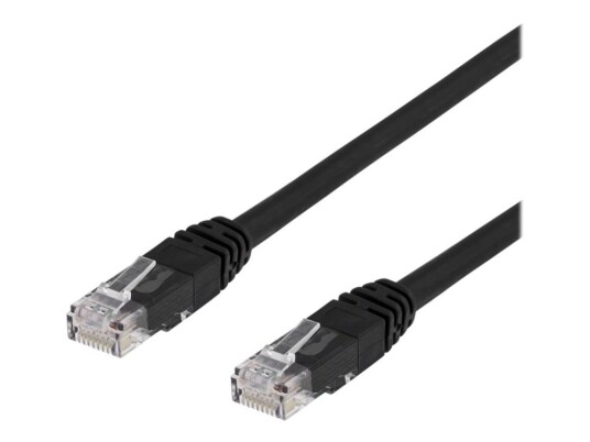Deltaco Koblingskabel Rj-45 Hann Til Rj-45 Hann 10 M Utp Cat 6 Halogenfri Formstøpt Svart