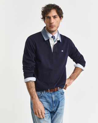 Chambray heavy rugger EVENING BLUE M