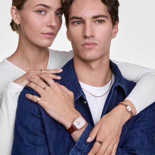 Daniel Wellington DW Watch Marlon St Mawes Linen Rose Gold 32x36,3mm