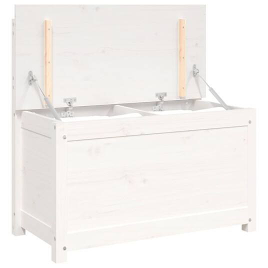 vidaXL Benk hvit 80x41x77 cm heltre furu