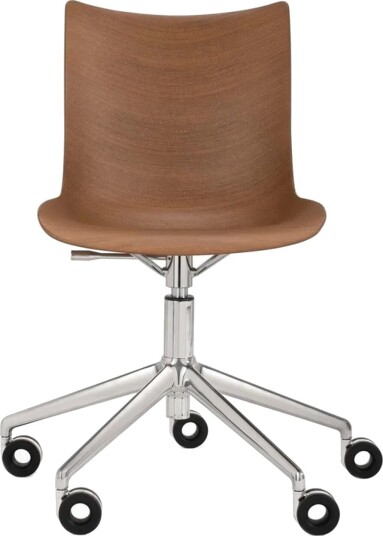 Kartell P/Wood Kontorstol Krom/mørk Tre