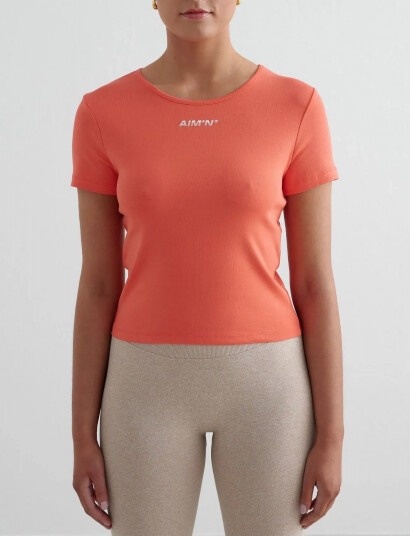 aim´n Stretch T-Shirt - Orange - L aim´n Stretch T-Shirt - Orange - L