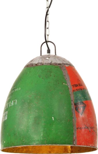 vidaXL Industriell hengelampe 25 W flerfarget rund 42 cm E27