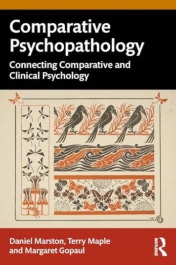 Comparative Psychopathology