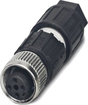 Phoenix Contact 1641688 Ledningstilkobling M12 Svart – Rustfritt Stål 1641688
