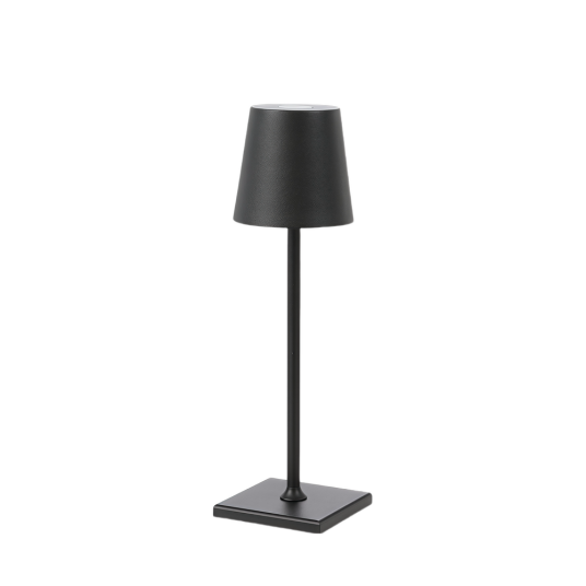 Oppladbar LED bordlampe Svart berøringsdimbar IP54 Dimbar : Dimbar Kulør : Varm