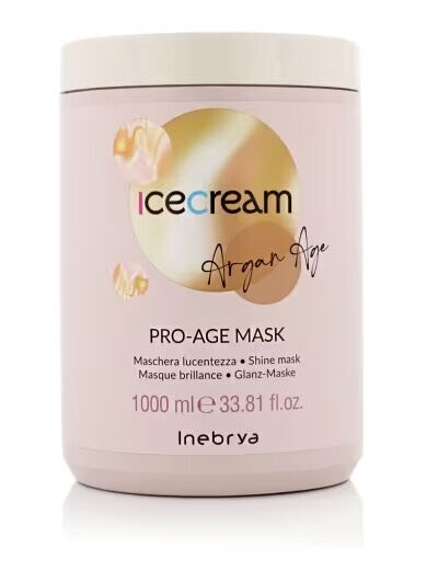 Inebrya INEBRYA_Ice Cream Argan Pro Age skinnende maske med arganolje 1000ml Inebrya INEBRYA_Ice Cream Argan Pro Age skinnende maske med arganolje 1000ml