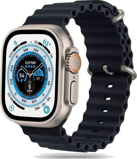 Tech-Protect Apple Watch (42/44/45/49 mm) Iconband Pro Silikonstropp - Svart