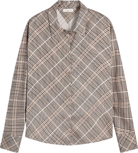 Tommy Hilfiger Prt Fluid Ls Shirt Brown XS