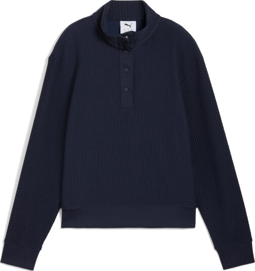 Puma W Boulder 1/2 Snap Pullover Golfgenser dame Deep Navy Large