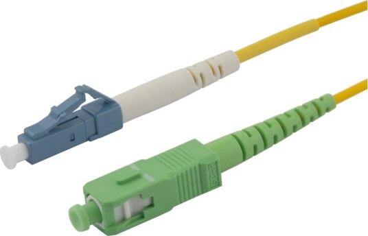 Deltaco NettverkskabeLc/Upc Enkeltmodus Hann Til Sc/Apc Enkeltmodus Hann 5 M 5 M Fiberoptisk Simpleks G.657.A2/Os2 Halogenfri Gul