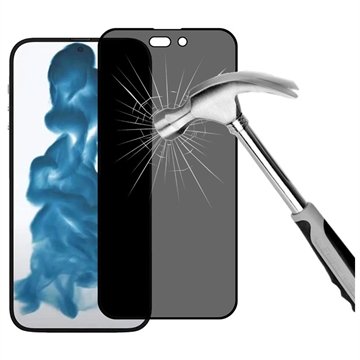 iPhone 14 Pro Privacy Full Cover Beskyttelsesglass Svart Kant
