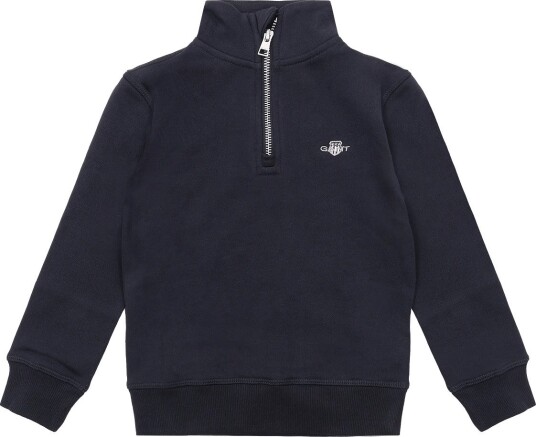 Gant Kids Shield Half Zip Sweatshirt   Navy   110