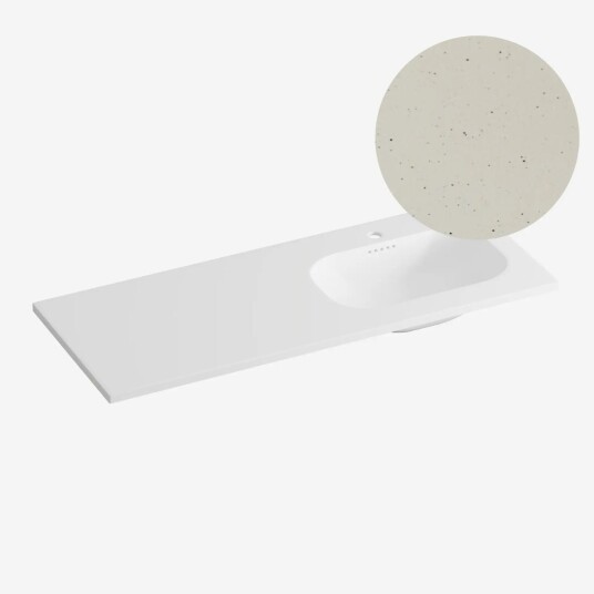 Korsbakken Nice Heldekkende Terrazzo Sand 120cm Høyre