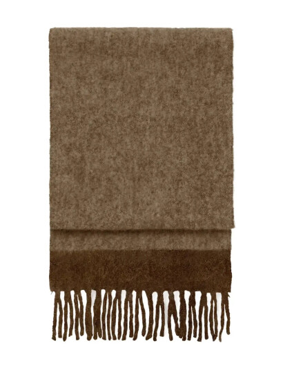 DAY ET Day Lux Wool Block Scarf - Brown - ONE SIZE