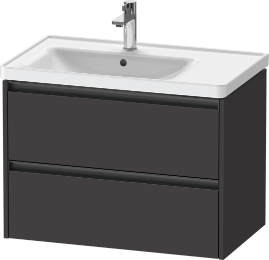 Duravit Ketho.2 Servantskap 2 Skuffer 784x455 mm Venstre Grafitt Matt