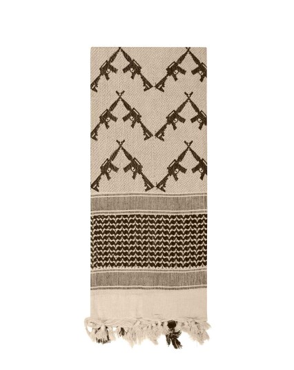 Rothco Tactical Partisan Scarf 'Crossed Carbines' Beige