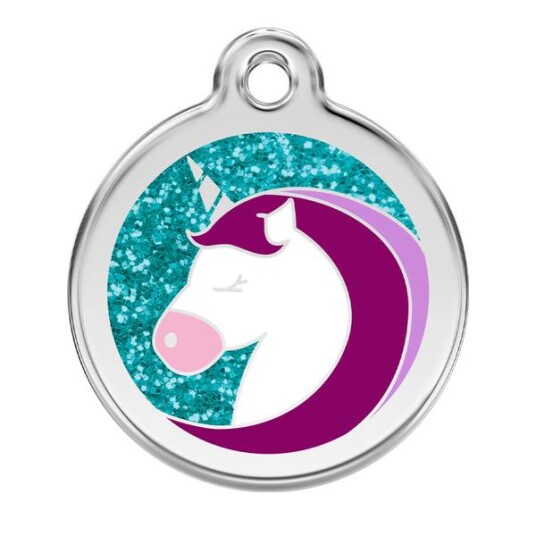 Id-Brikke Med Glitter Enhjørning