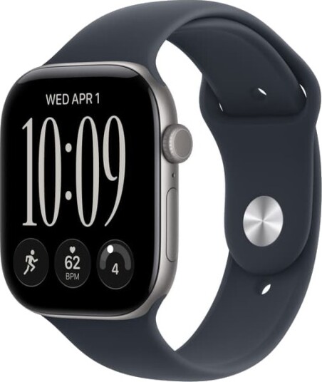 Apple Watch Series 12 46mm GPS (stellargrå aluminium/marineblå Sport Band) M/L