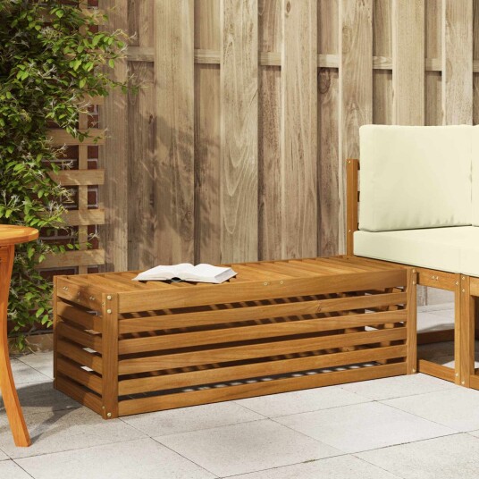 Utendørs Krakk Benk Naturlig 115 x 43 x 37 cm Solid akasietre