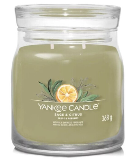 Other Brand Yankee Candle Sage & Citrus, Cylinder, Grønn, Sitron, Limefarget, Salvie, 50 timer, 1 stykker