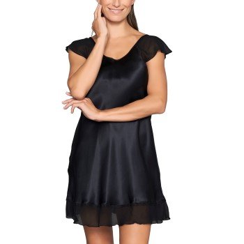 Lady Avenue Pure Silk Baby Doll Nightdress Svart silke Small Dame Lady Avenue Pure Silk Baby Doll Nightdress Svart silke Small Dame