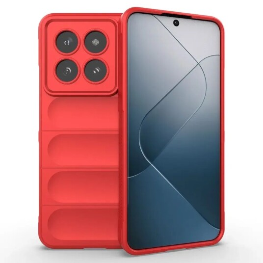 INCOVER Xiaomi 14 Pro Fleksibelt Plastdeksel - Rød INCOVER Xiaomi 14 Pro Fleksibelt Plastdeksel - Rød