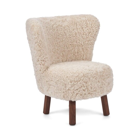 Natures Collection Emma Mini Lounge Chair Beige Valnøtt