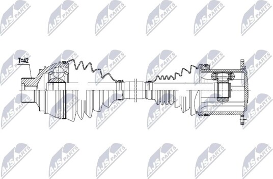 NTY NPW-AU-129 Drivaksel