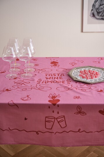 Jotex Duk Rosa/rød AMORE 221298201145 Jotex Duk Rosa/rød AMORE 221298201145